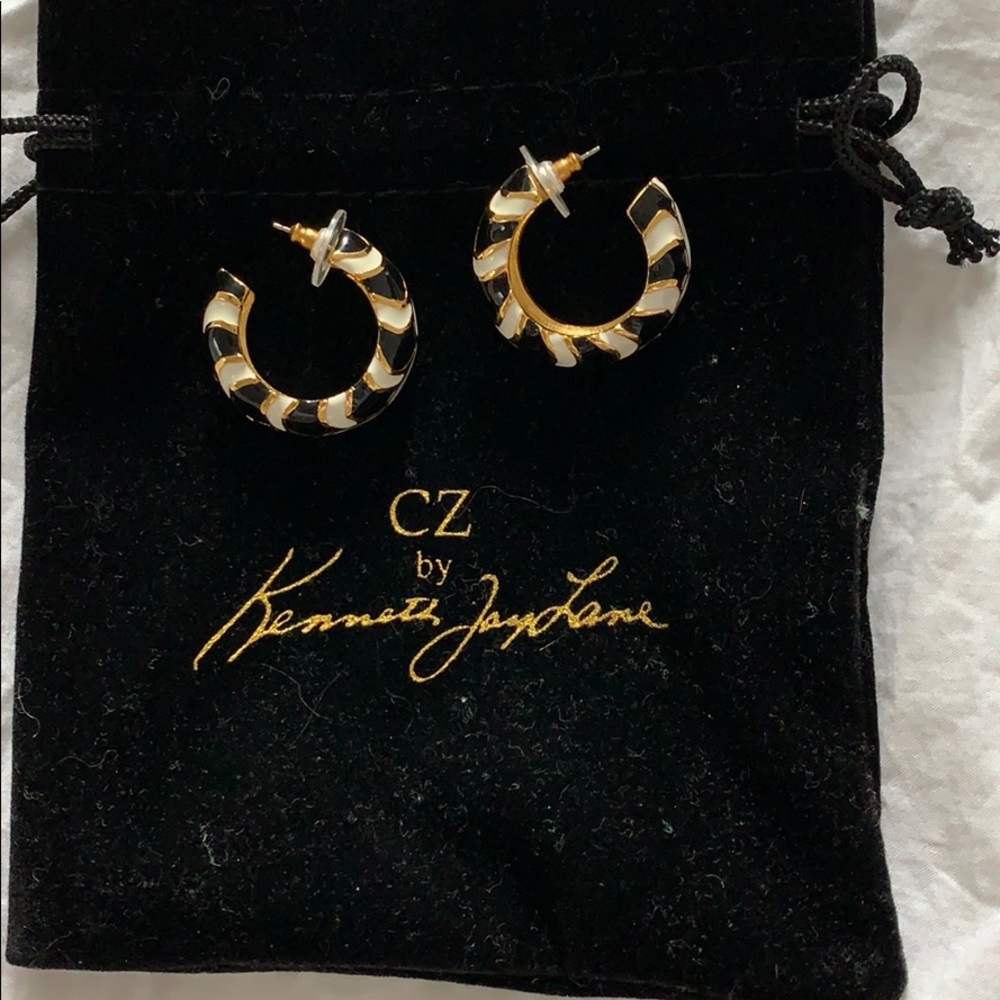 Kenneth Jay Lane enamel hoops